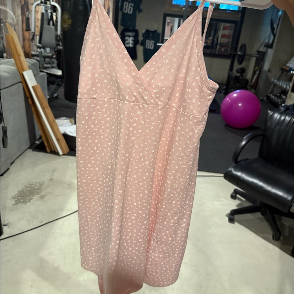 Brandy Melville Light Pink Floral Dress